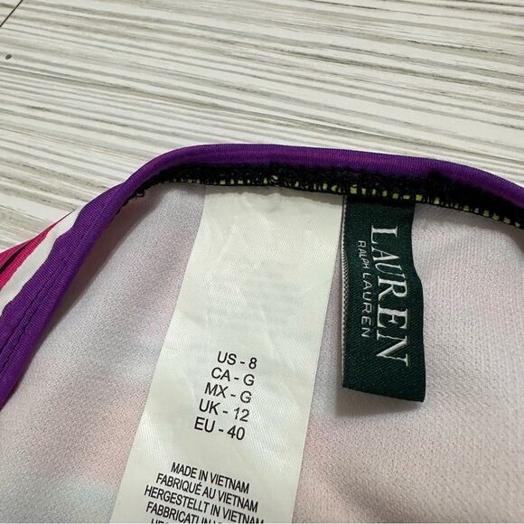 LAUREN RAPLH LAUREN SUNSET MULTI COLOR STRIPE BOHO SWIMSUIT BIKINI BOTTOM 8 - Picture 3 of 9